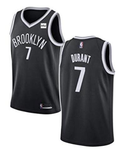 Men's Brooklyn Nets #7 Kevin Durant Black NBA Stitched Jersey